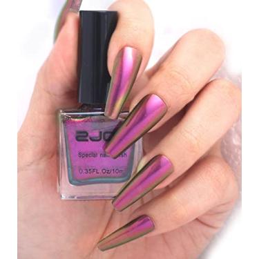 Imagem de Major Dijit Esmalte Camaleão Holográfico Glitter Secagem Rápida Brilho Iridescente Cromado Verniz Artístico (01)