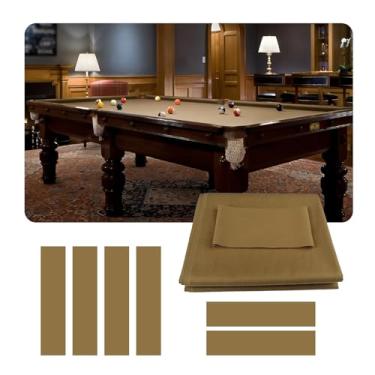 Imagem de Kit De Substituição De Feltro Para Mesa De Sinuca Pano De Bilhar Espesso Velocidade Rápida Para Clubes Domésticos Bares Jogos Esportivos Internos(Brown)