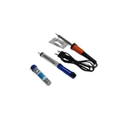 Imagem de Kit Ferro De Solda 60w 220v Sugador De Solda Tubo Estanho - mimi utili