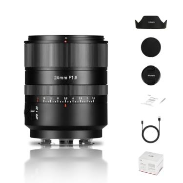 Imagem de 7artisans Lente grande-angular AF 24 mm F1.8 de quadro completo, lente de grande abertura de foco automático, motor de passo STM, compatível com câmeras Sony FE-Mount