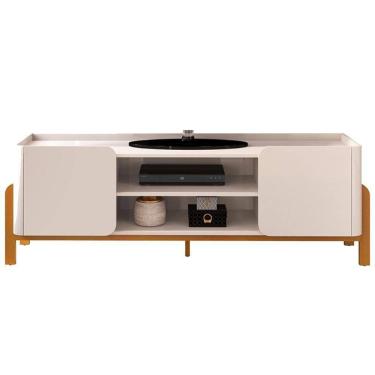 Imagem de Rack Bancada 65 Pol 180 Cm Cher Off White Cedro Dj Moveis Off White Cedro