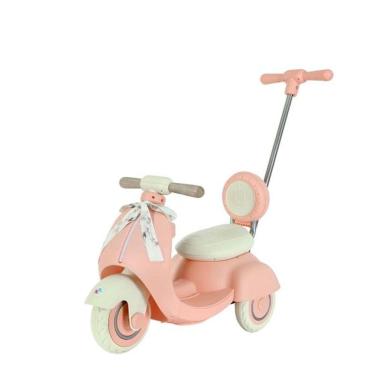 Imagem de Moto Elétrica Infantil Scooter Com Empurrador Dirigível, Laço de Fita, Luz e Sons Unitoys