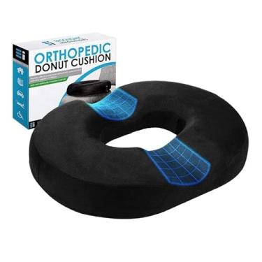 Imagem de Almofada de assento Donut – Almofada de cadeira de assento de espuma viscoelástica para alívio da dor no cóccix, gravidez pós-parto e hemorróidas, almofadas de elevação de cadeira de donut para homens