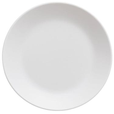 Imagem de Conjunto 15 Pratos Rasos Refeição 25,5cm Redondo Branco Plástico Cozy Coza Restaurante Buffet