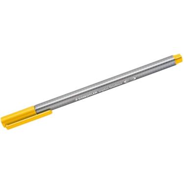 Imagem de STAEDTLER Caneta Ponta Fina Triplus Fineliner 0.3mm 1 Unidade Amarelo Brilhante - 334-110 - Corpo Ergonômico Triangular – Ideal para Escrita e Bullet Journal