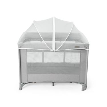 Imagem de MaxiBaby Berço Portátil Infantil Cercado 0-15kg Lazy, Cinza