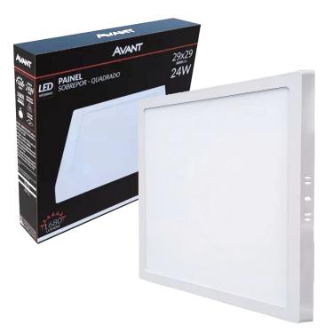 Imagem de Painel Plafon Led 24W Quadrado Sobrepor 6500K Fria Avant