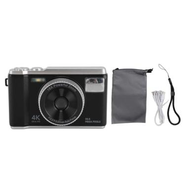 Imagem de Câmera digital 4K Câmera de Vlogging Auto -Focus de 50mp 2,8 polegadas com zoom digital 16x Anti Shake para adolescentes para adolescentes iniciantes para adultos para adultos (Preto)