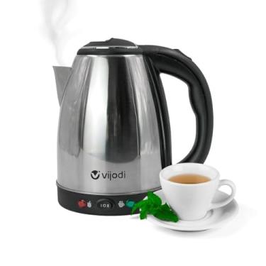 Imagem de Chaleira Jarra Eletrica Com Controle De Temperatura Desligamento Automático Aço Inox 2 Litros Portátil 1500w Para Café Chá Água Quente 110V