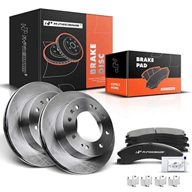 Imagem de A-Premium Kit De Rotores Freio A Disco Ventilados Dianteiros 13,98" (355 Mm) + Pastilhas Cerâmica Compatíveis Com Modelos Selecionados Da Chevy E Gmc - Silverado 2500 Hd/3500 Hd/Sierra Hd 11-19, Sub