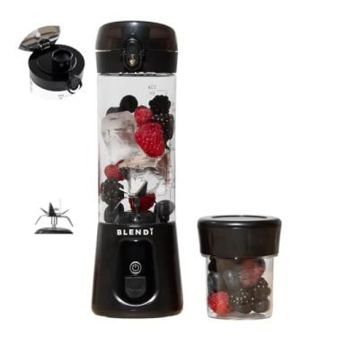 Imagem de BLENDi Liquidificador portátil Pro+ (500 ml, preto) – Motor atualizado de 120 W, recarregável por USB-C, liquidificador pessoal sem fio para smoothies e shakes – livre de BPA, autolimpante, adequado