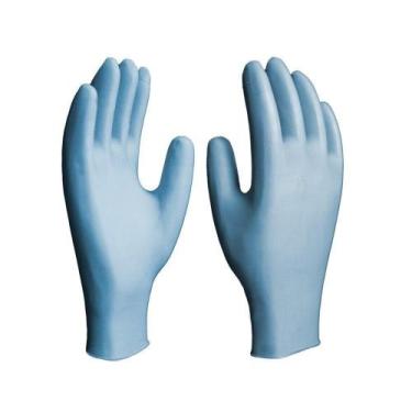 Imagem de Luva Imbat Nitrílica de Procedimento Azul Tamanho 9 Grande - Embalagem