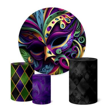 Imagem de Trio Capas Cilindro + Painel Redondo 1,50m Carnaval - Fadrix, K1CNV001