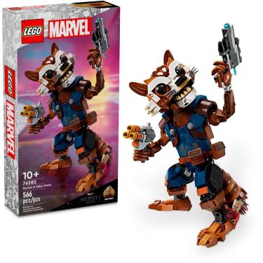 Imagem de Lego Super Heroes Rocket e Groot Bebê 76282 566pcs