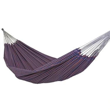 Imagem de Rede de Dormir e Descanso Casal Pérola 100% Algodão Jaguaruana. (Azul e Laranja)