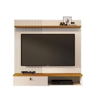 Imagem de Estante Home Theater Suspenso Íris Cinamomo Off White - Madetec