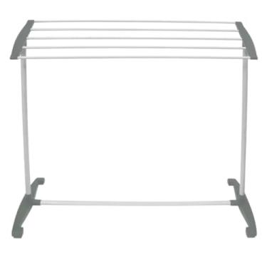 Imagem de Varal De Chão Portátil Compacto Com 5 Varetas Multiuso Varal Vertical Para Roupas Toalhas Varal De Roupa De Chão