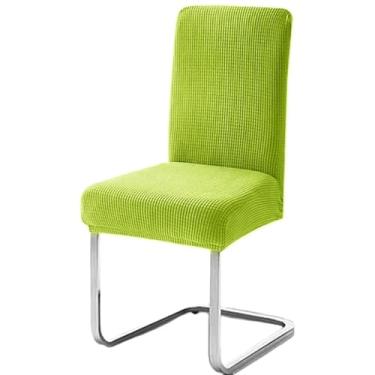 Imagem de Capa elástica para cadeira, 6 peças, à prova d'água, para escritório, jacquard, elastano, elástica, para assentos, cozinha, sala de jantar (6 peças/verde-maçã)