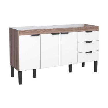 Imagem de Gabinete / Balcão FL de Cozinha em MDF / MDP para Pia de 1.60m 3 Porta