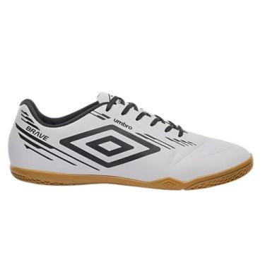 Imagem de Chuteira de Futsal Umbro Brave Tênis Salão Adulto Oficial, Branco, Pre
