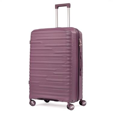Imagem de Mala De Viagem Média 23Kg Polipropileno 4 Rodas Duplas 360 Fibra Rígida Tamanho M Leve Resistente Para Despachar (ROXO, médio)