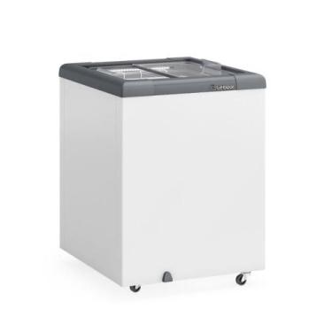 Imagem de Freezer Plano Vidro Reto Deslizante com LED GHD130L Gelopar, 220V, Cin