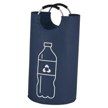 Imagem de DimyFew Cesto de roupa suja dobrável 82L, multifuncional, para brinquedos de bebê, tecido Oxford, leve, organizador de roupas, Azul-marinho