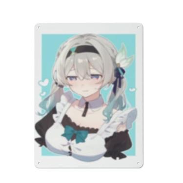 Imagem de Cartaz de arte de menina de anime sexy quente placa de estanho vintage decoração de parede pôster 30,5 x 40,6 cm, AF169