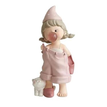 Imagem de Hall de entrada Sala de estar Armário de TV Decoração para casa Ornamentos Presentes de dia dos namorados Ornamentos leves de luxo para meninas Arte Decorativa(Pink)