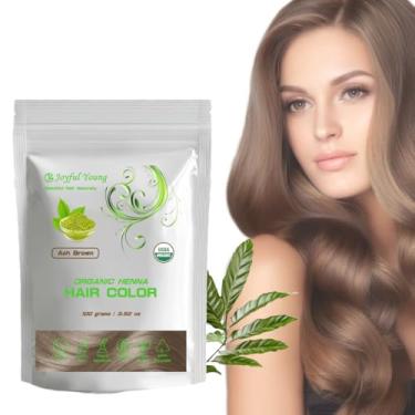 Imagem de Tintura de cabelo de henna 100% orgânica – tintura de cabelo natural, sem produtos químicos para cores ricas e vibrantes e brilho – cobertura cinza, segura para todos os tipos de cabelo, vegano não