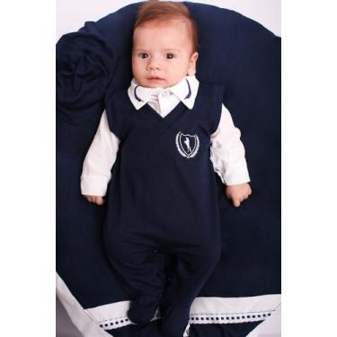 Imagem de Saída Maternidade Menino Samuel Romper 04 peças Roupas de Bebê - João 