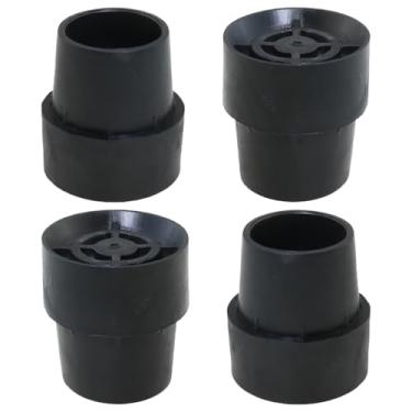 Imagem de heyous 6 peças de substituição de manga de perna de mini trampolim de borracha preta de 2,5 cm de diâmetro, almofada antiderrapante base silenciosa, acessório de manga tubular