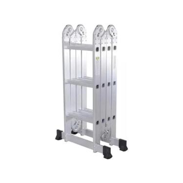 Imagem de Escada Articulada 4X3 De Alumínio 12 Degraus 3,50M De Altura