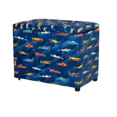 Imagem de Puff Baú Retangular Estofado Decorativo - Realizar, Carros