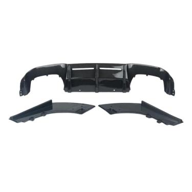 Imagem de Spoiler de para-choque traseiro compatível com BMW M2, difusor F87 M2C Competition 2015+ Coupé, capa protetora com aparência de fibra de carbono