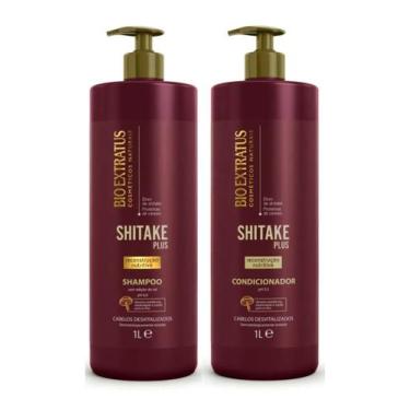 Imagem de Kit Shitake Plus DUO (Shampoo e Condicionador 1 L) - Bio Extratus - Re