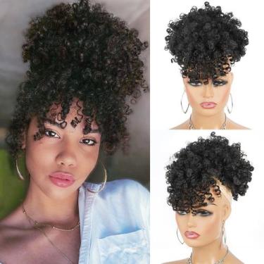 Imagem de Afro Puff Drawstring Ponytail Cetiq Pineapple Updo Hair 1B