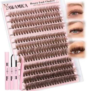 Imagem de Kit Lash Clusters Yawamica Brown Fluffy Eyelash Extension