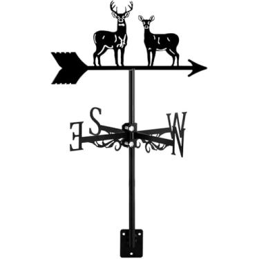 Imagem de Requintado Natal De Fazenda Alce Veado Milu Suporte De Telhado De Cata-vento, Enfeite De Animal Indicador De Direção De Cata-vento Para Decoração De Pátio De Jardim Ao Ar Livre