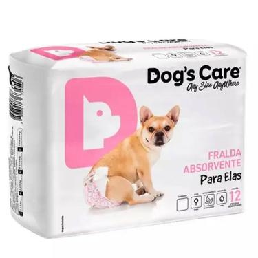 Imagem de Fralda Descartável para Cães Fêmeas Tamanho M com 12 unidades Dog`s Care