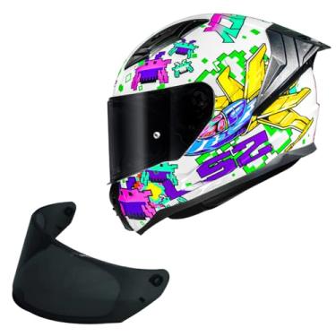 Imagem de Kit Capacete Moto Ls2 FF810 Vigo Space Roxo + Viseira Fume (56)