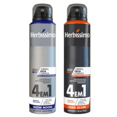 Imagem de Kit Desodorante Aerossol Herbíssimo Snow Moon E Dark Silver 150 Ml  Da