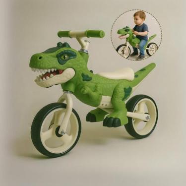 Imagem de Bicicleta Infantil Balance Bike Dino Trex Aro 12 Verde Sem Pedal  Esti