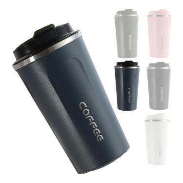 Imagem de Copo Térmico Café Chá Garrafa Anti-Vazamento Inox 500Ml Hot