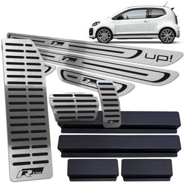 Imagem de Descanso Pedaleira Auto. Soleira Preto BR Up R-line 4 Portas