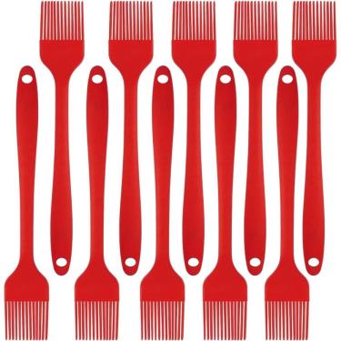 Imagem de Pincel Culinario De Silicone Vermelho Kit 10 Un
