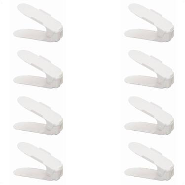 Imagem de Kit 8 Organizadores De Sapato Reforçado Com Regulagem Branco