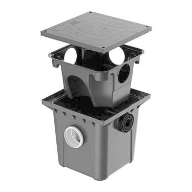 Imagem de Caixa Coletora Gordura 410x410mm Cesto Removível Capacidade 42l Entradas 50, 75 100mm Saída 100mm