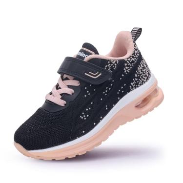 Imagem de AiEles Tênis de corrida esportivo infantil, respirável, esportivo, academia, para meninos e meninas, Preto, laranja, 15