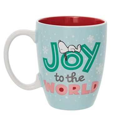 Imagem de Department 56 Caneca de café Snoopy on Dog House Joy to The World, 473 g, multicolorida
